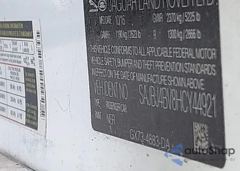 2017 Jaguar Xf 35T Premium z USA, uszkodzony, nr VIN SAJBJ4BV8HCY44921